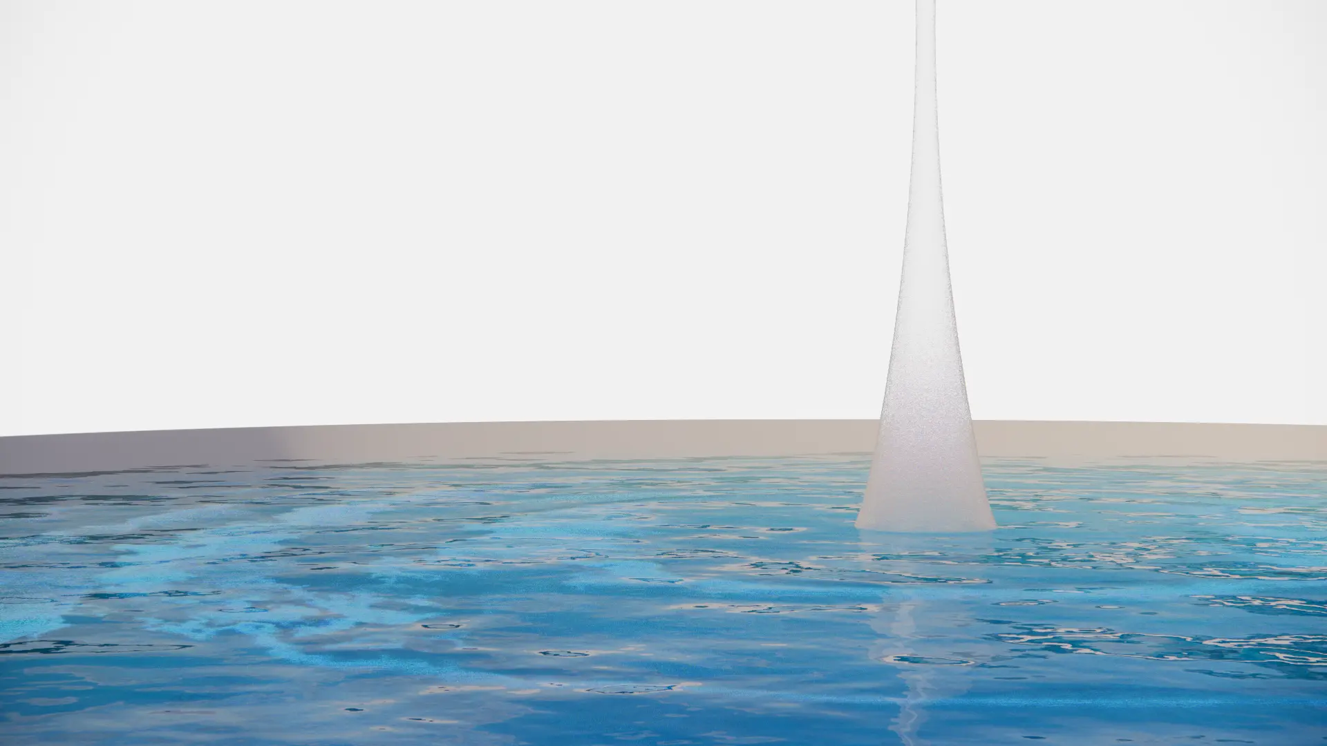 White marker rising from water in The Drop